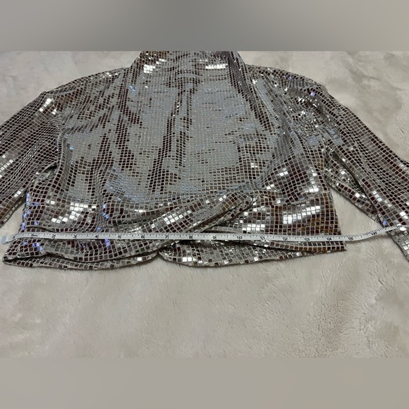 4/$20 - Zara high neck mirror long sleeve top women’s size small - Picture 5 of 12